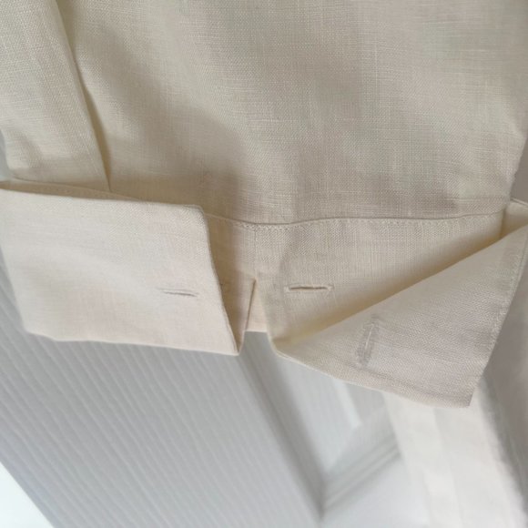 Jones Of New York Designer Women's Shirt-Style Double Pocket Linen Pullover! - Picture 11 of 12